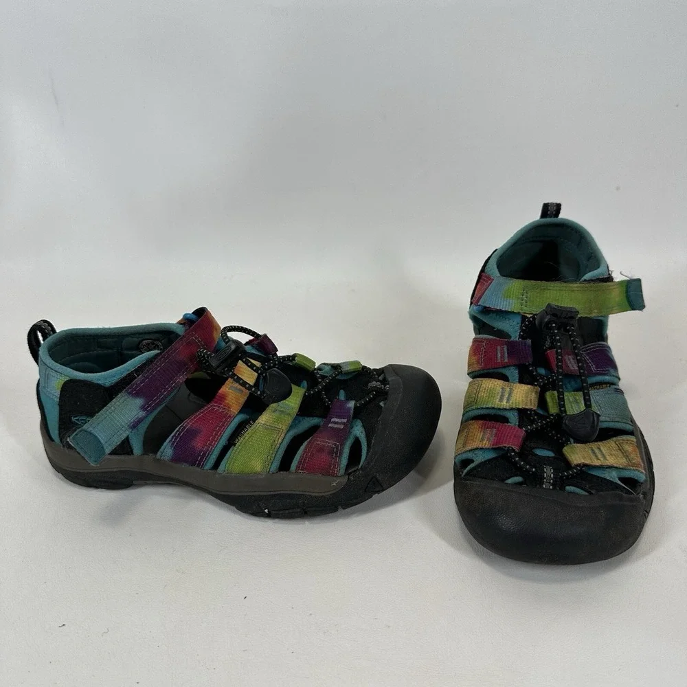 KEEN Newport H2 Rainbow Tie Dye Sandal Big Kid Size 2 Water Hiking Sport Shoes